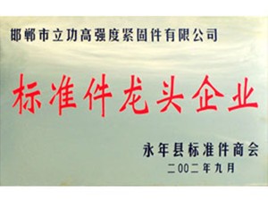 永年縣標準件協(xié)會(huì )首屆副會(huì )長(cháng)單位